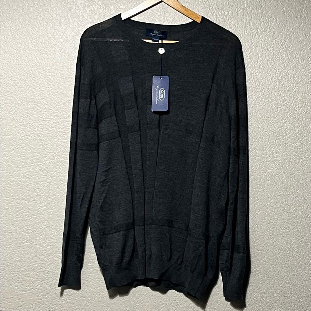 NWT Gobi Mongolian Cashmere Unisex Sweater in Gray
